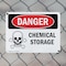 Signmission Chemical Storage Danger Sign, Plastic, 10in W x 7in L, 2PK OS-2PACK-DS-P-710-L-1723 - alternate 8